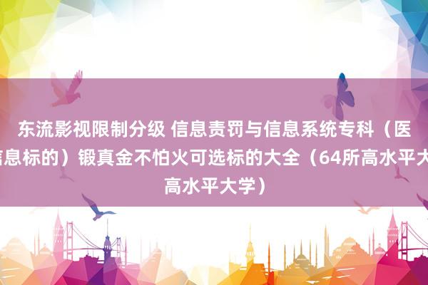 东流影视限制分级 信息责罚与信息系统专科（医学信息标的）锻真金不怕火可选标的大全（64所高水平大学）