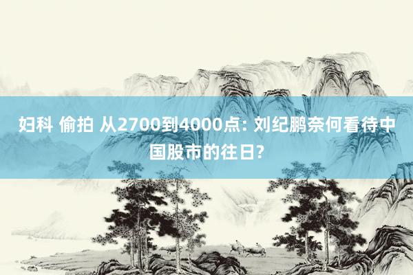 妇科 偷拍 从2700到4000点: 刘纪鹏奈何看待中国股市的往日?