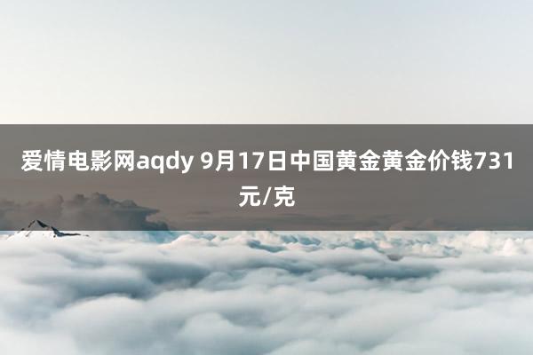 爱情电影网aqdy 9月17日中国黄金黄金价钱731元/克