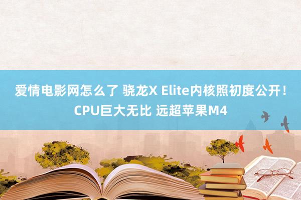 爱情电影网怎么了 骁龙X Elite内核照初度公开！CPU巨大无比 远超苹果M4