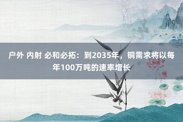 户外 内射 必和必拓：到2035年，铜需求将以每年100万吨的速率增长