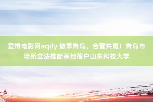 爱情电影网aqdy 做事青岛，合营共赢！青岛市场所立法推断基地落户山东科技大学