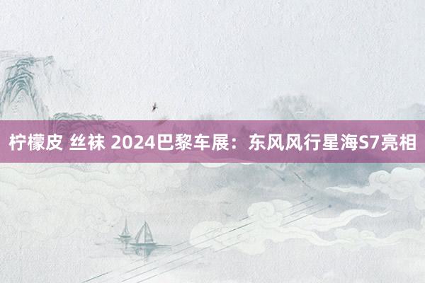 柠檬皮 丝袜 2024巴黎车展：东风风行星海S7亮相