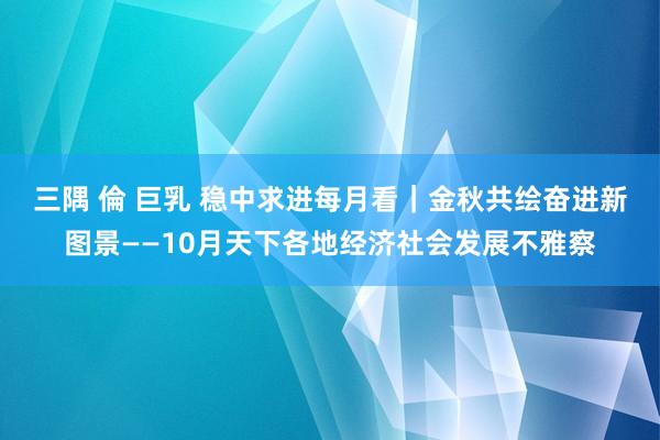 三隅 倫 巨乳 稳中求进每月看｜金秋共绘奋进新图景——10月天下各地经济社会发展不雅察