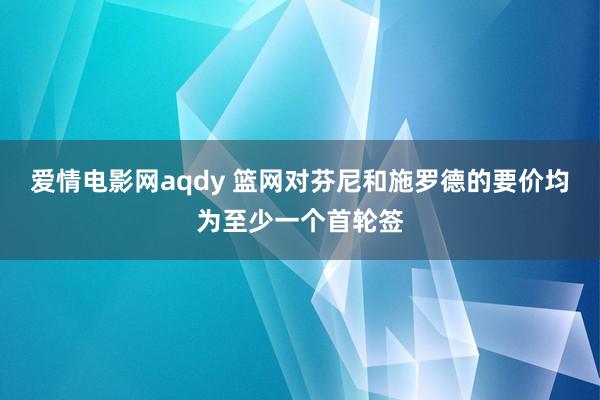 爱情电影网aqdy 篮网对芬尼和施罗德的要价均为至少一个首轮签