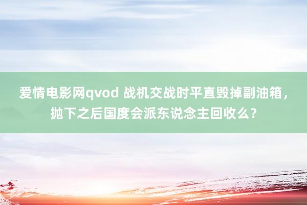 爱情电影网qvod 战机交战时平直毁掉副油箱，抛下之后国度会派东说念主回收么？