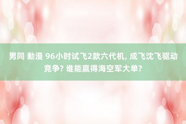 男同 動漫 96小时试飞2款六代机， 成飞沈飞驱动竞争? 谁能赢得海空军大单?