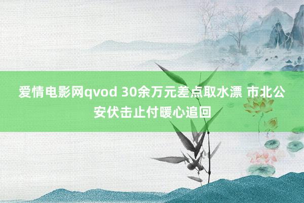 爱情电影网qvod 30余万元差点取水漂 市北公安伏击止付暖心追回