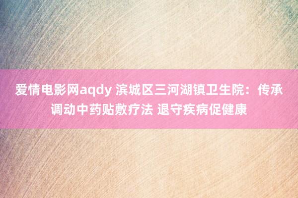 爱情电影网aqdy 滨城区三河湖镇卫生院：传承调动中药贴敷疗法 退守疾病促健康