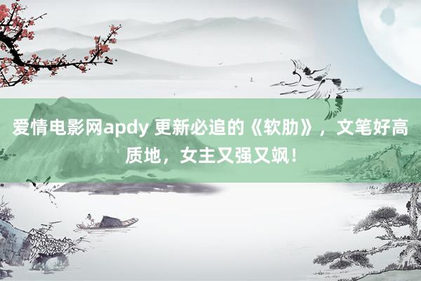 爱情电影网apdy 更新必追的《软肋》，文笔好高质地，女主又强又飒！