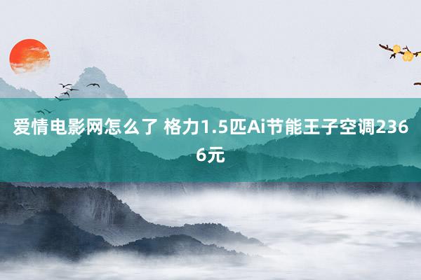 爱情电影网怎么了 格力1.5匹Ai节能王子空调2366元