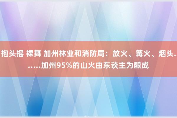 抱头摇 裸舞 加州林业和消防局：放火、篝火、烟头......加州95%的山火由东谈主为酿成